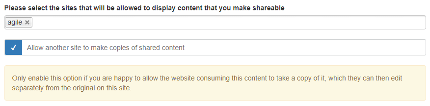 let other sites make copies of content you have shared with them