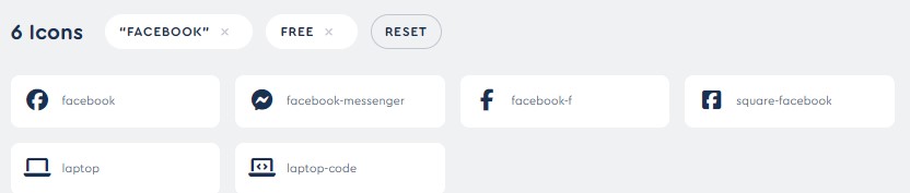 screenshot font awesome available facebook icons