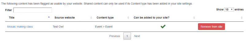 shared content management - remove content