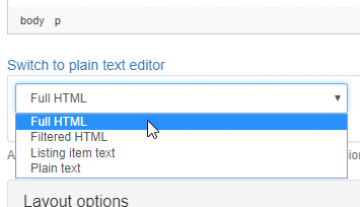 html settings